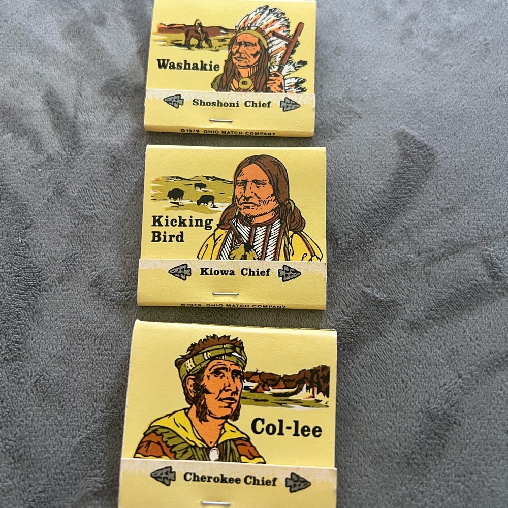 Vintage 1979 Indian Chief Matchbooks